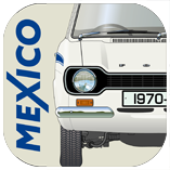 Ford Escort MkI Mexico 1970-74 (Blue) Coaster 7